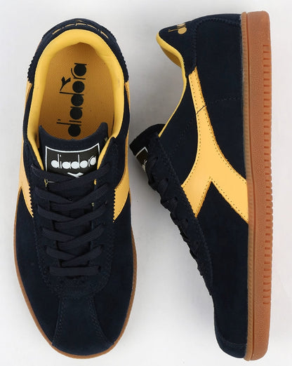 Diadora Tokyo Trainers Navy Blue/ Golden Yellow