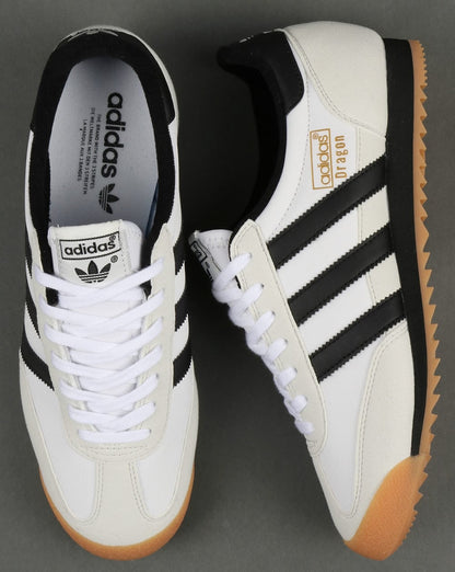 Adidas Dragon Trainers White/Black/Gum