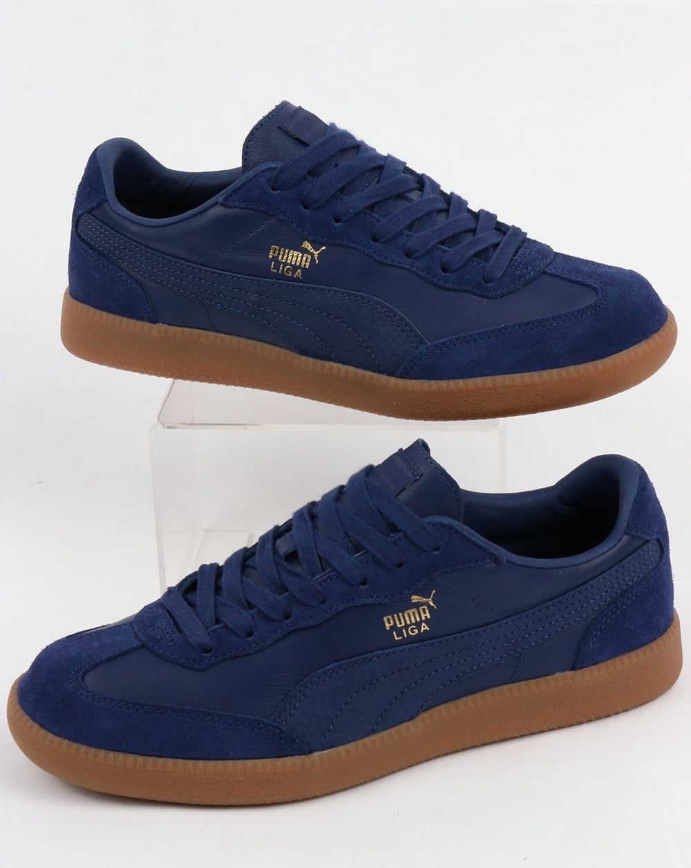 Puma Liga Leather Trainers Blue