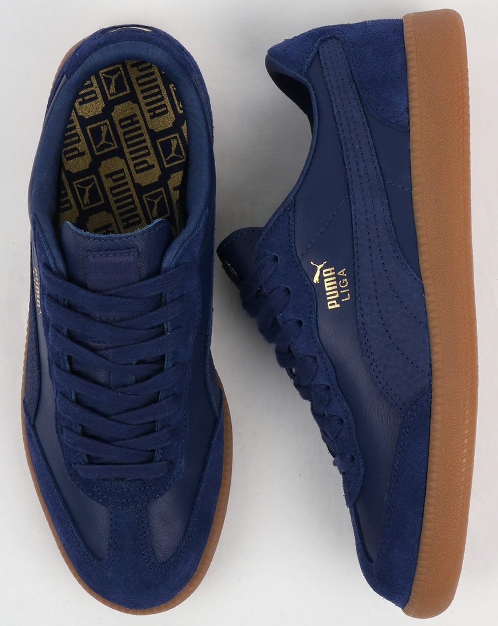 Puma Liga Leather Trainers Blue
