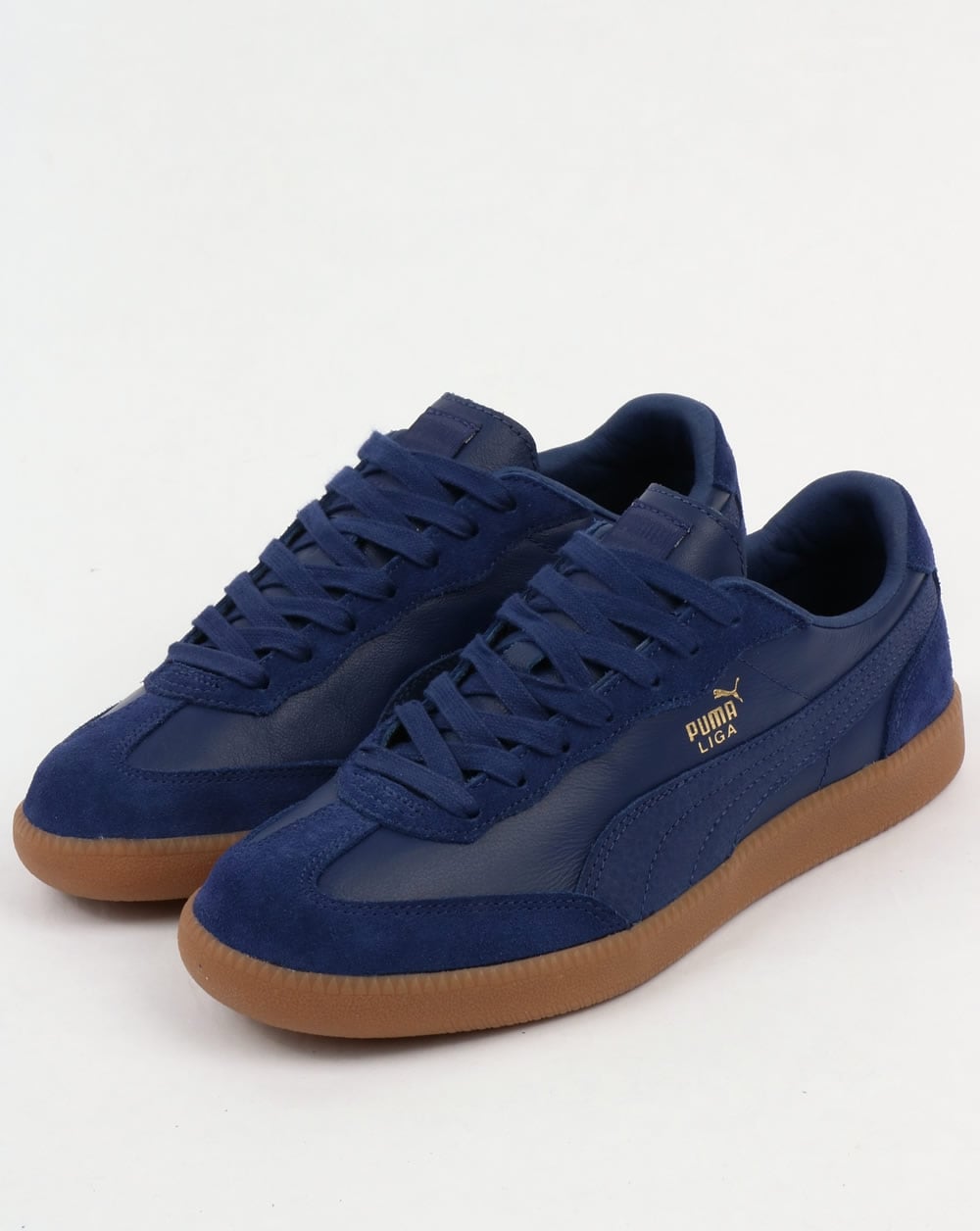 Puma Liga Leather Trainers Blue