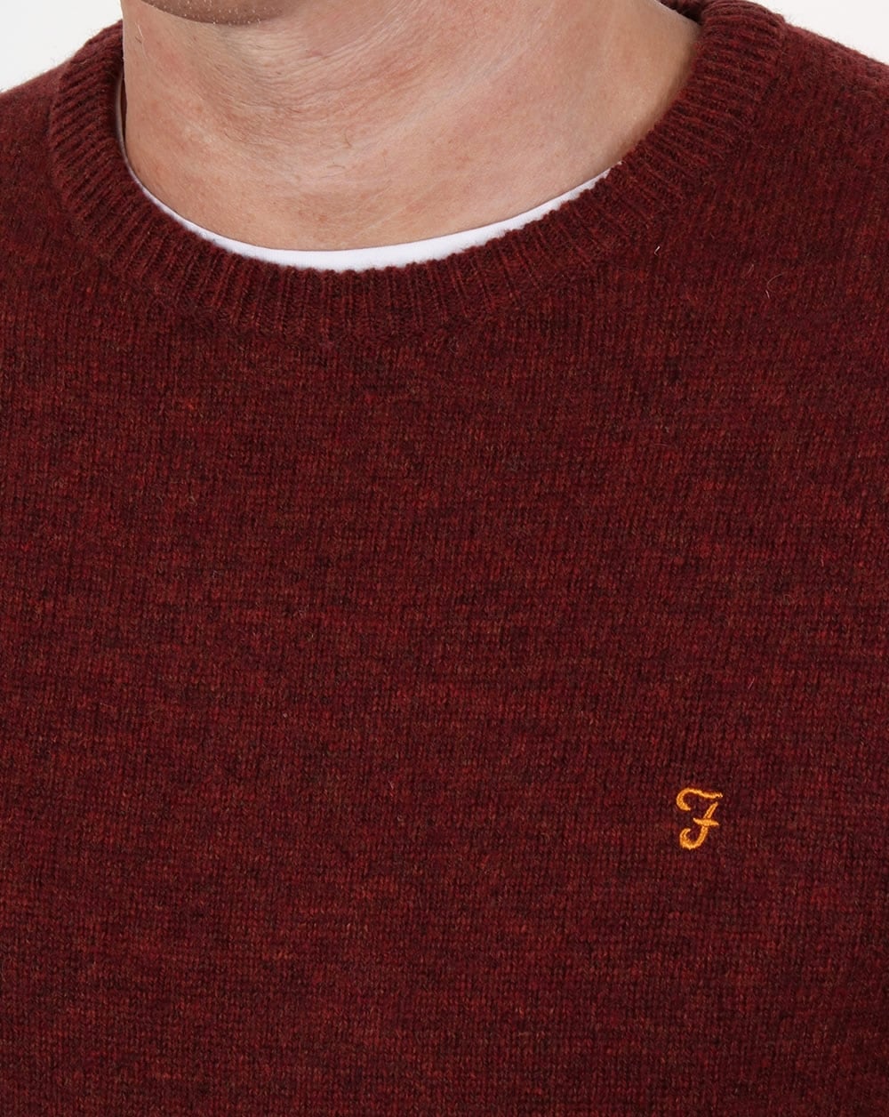 Farah Rosecroft Jumper Red Brick Marl