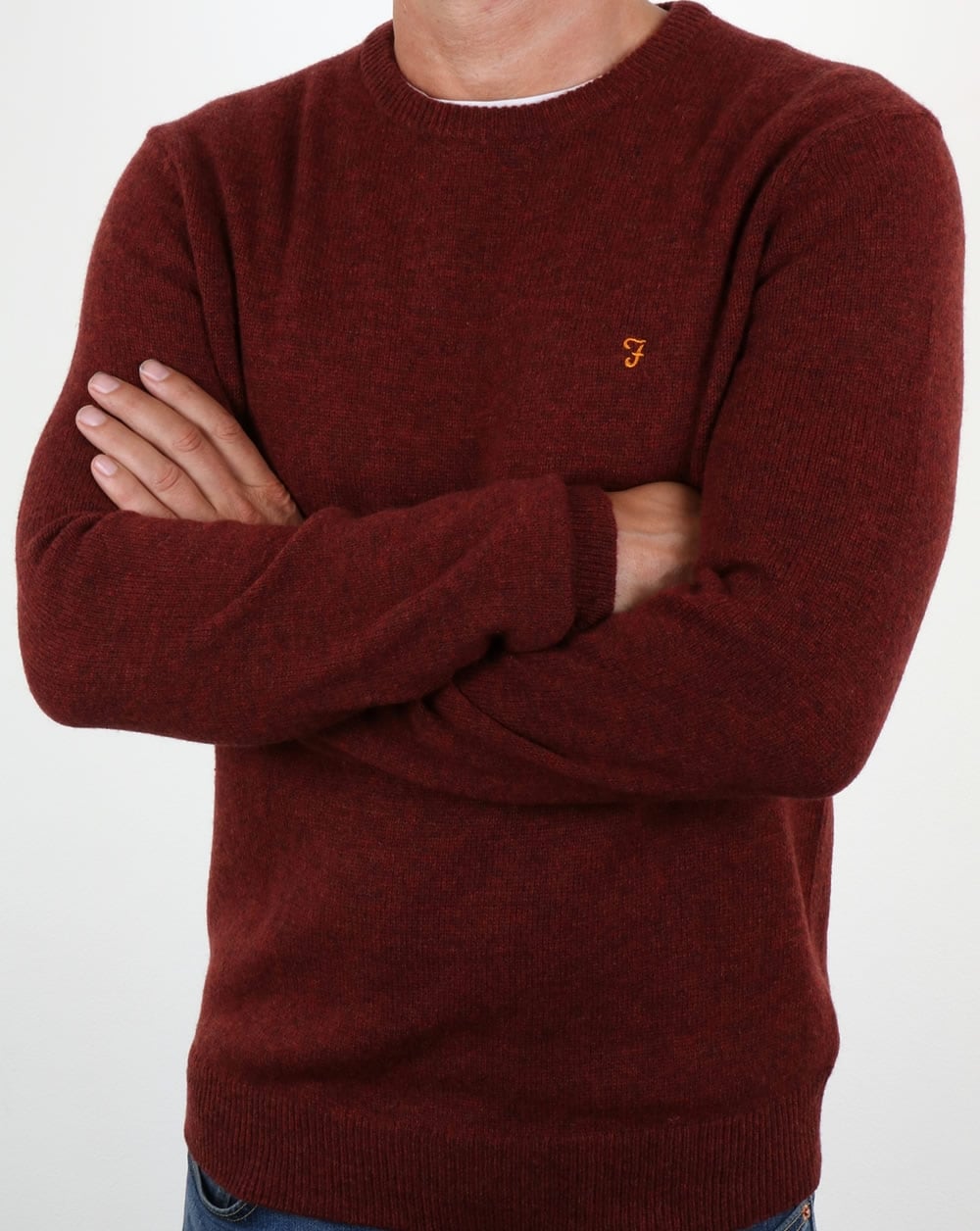 Farah Rosecroft Jumper Red Brick Marl