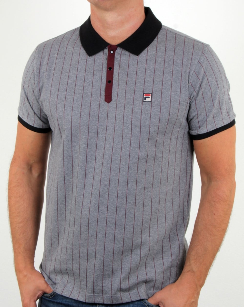 Fila Vintage Mk1 Settanta Polo Shirt Grey