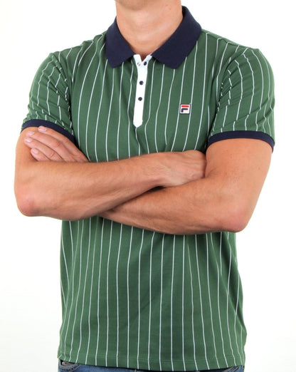 Fila Vintage Mk1 Settanta Polo Shirt Green/Navy