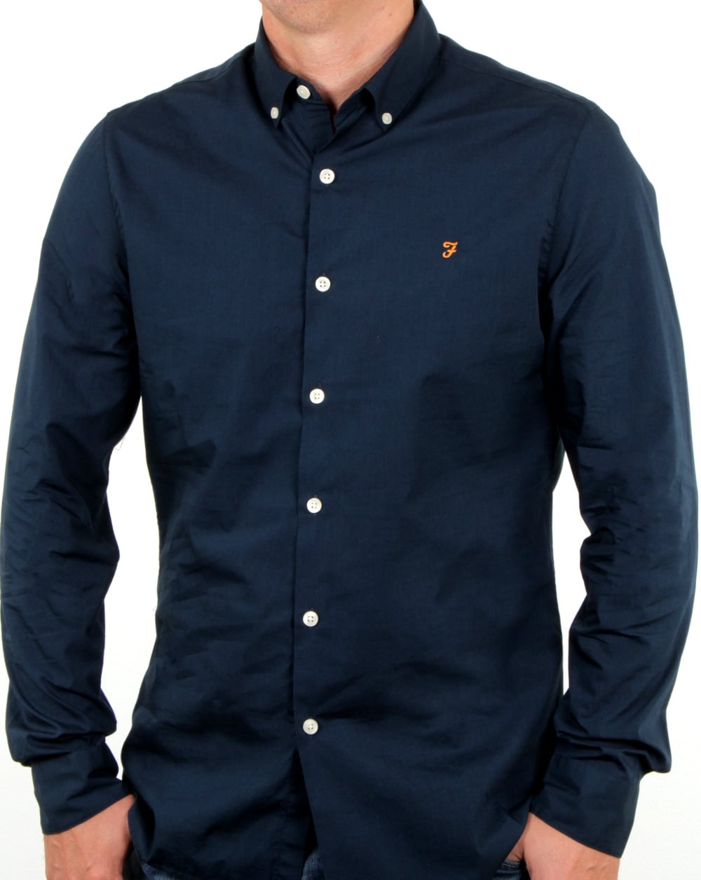 Farah Smarter Poplin Shirt True Navy