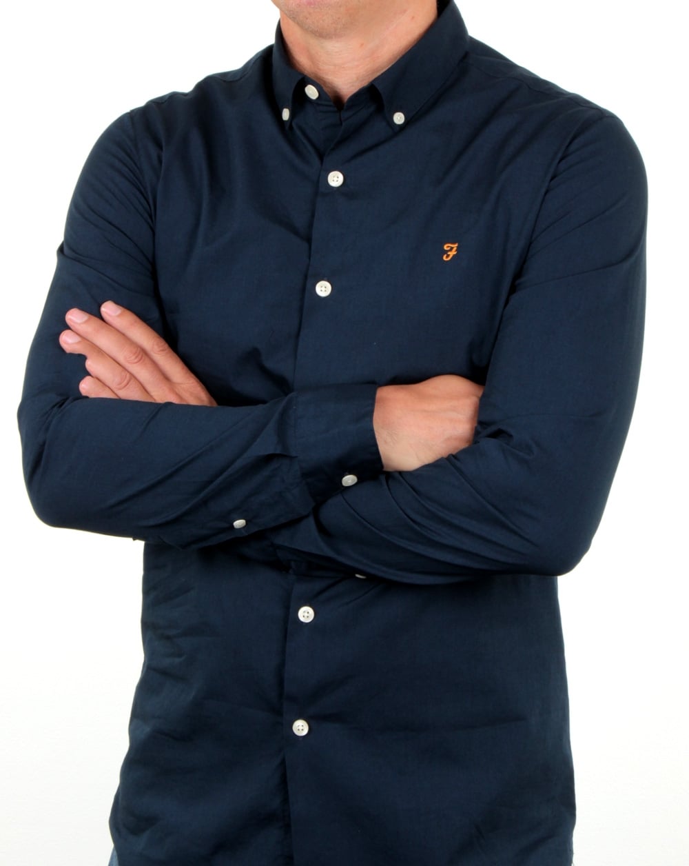 Farah Smarter Poplin Shirt True Navy
