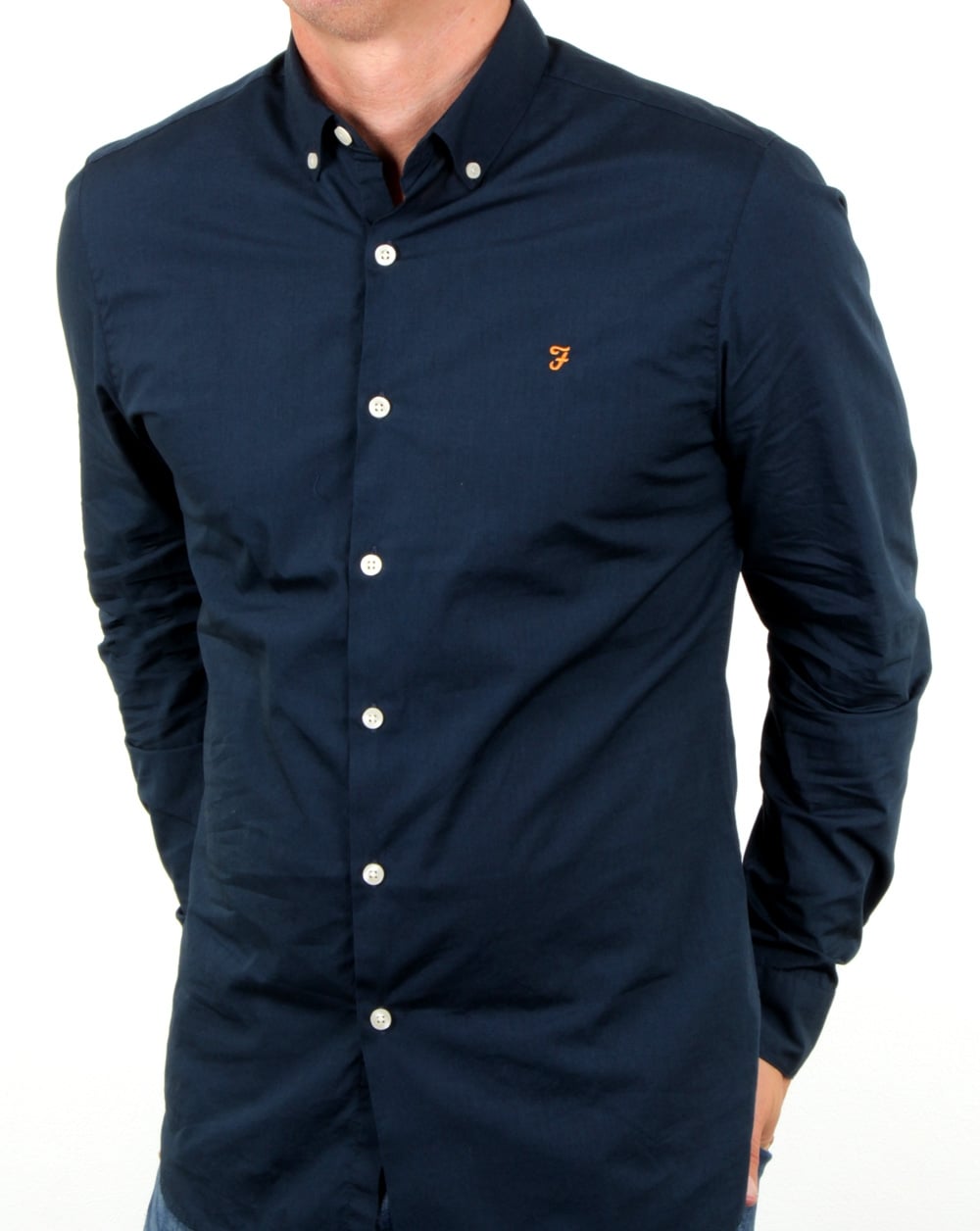 Farah Smarter Poplin Shirt True Navy