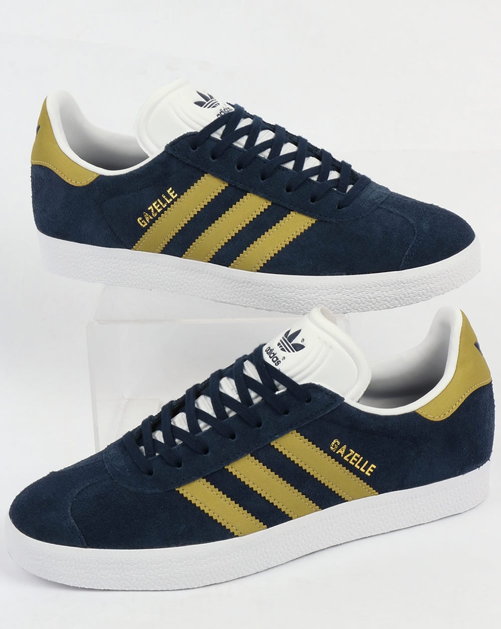 Adidas Gazelle Trainers Navy/Gold