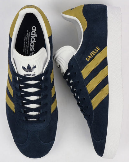 Adidas Gazelle Trainers Navy/Gold