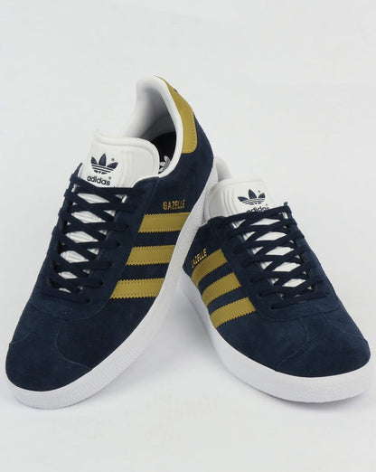 Adidas Gazelle Trainers Navy/Gold