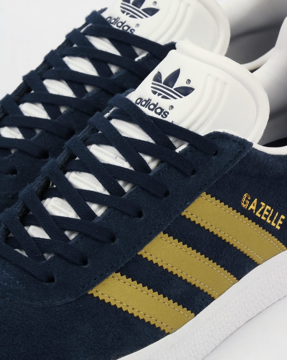Adidas Gazelle Trainers Navy/Gold