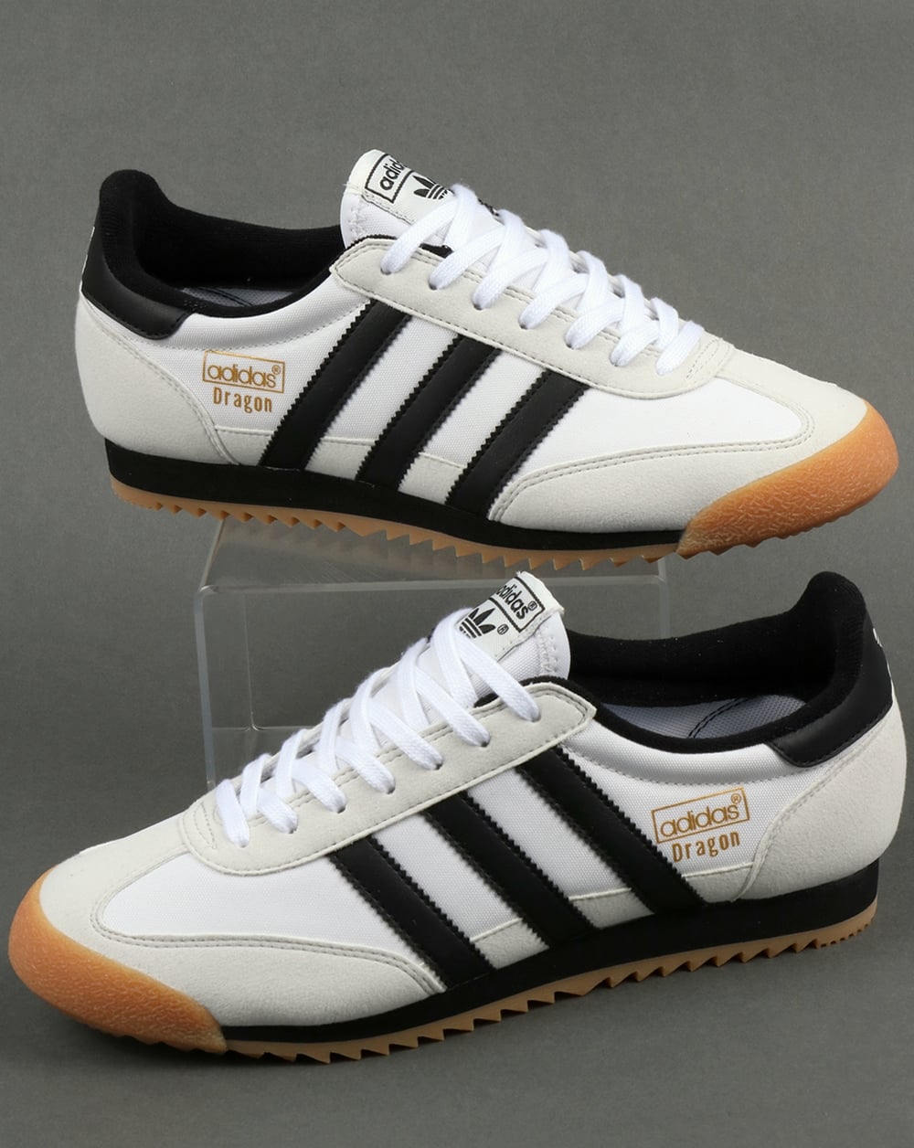 Adidas Dragon Trainers White/Black/Gum
