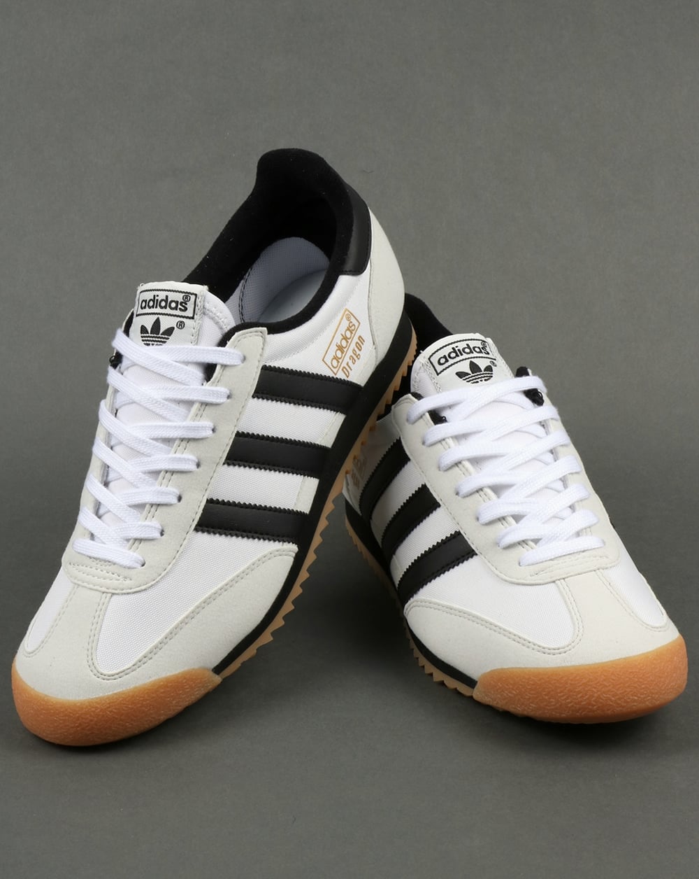 Adidas Dragon Trainers White/Black/Gum