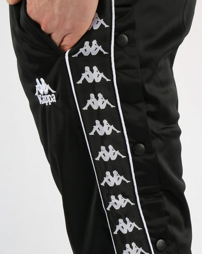 Kappa Classic Popper Track Pants Black