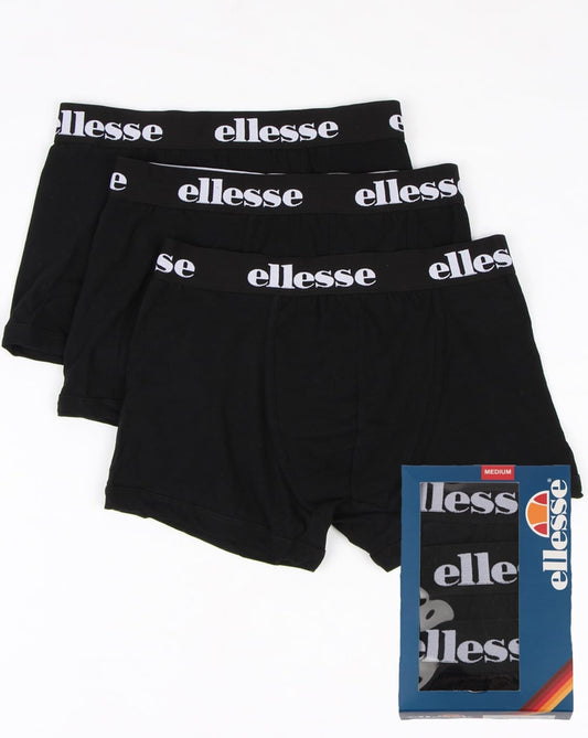 Ellesse Triple Pack Boxers Black