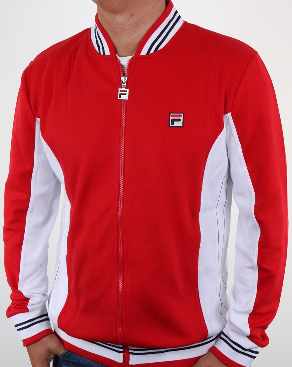 Fila Vintage Settanta Track Top Red - White