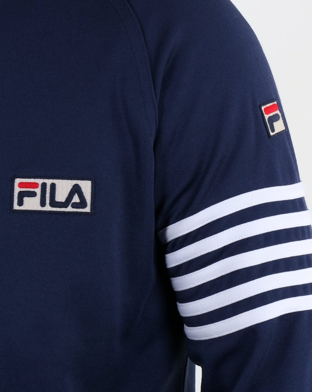 Fila Vintage 5 Stripe Track Top Navy