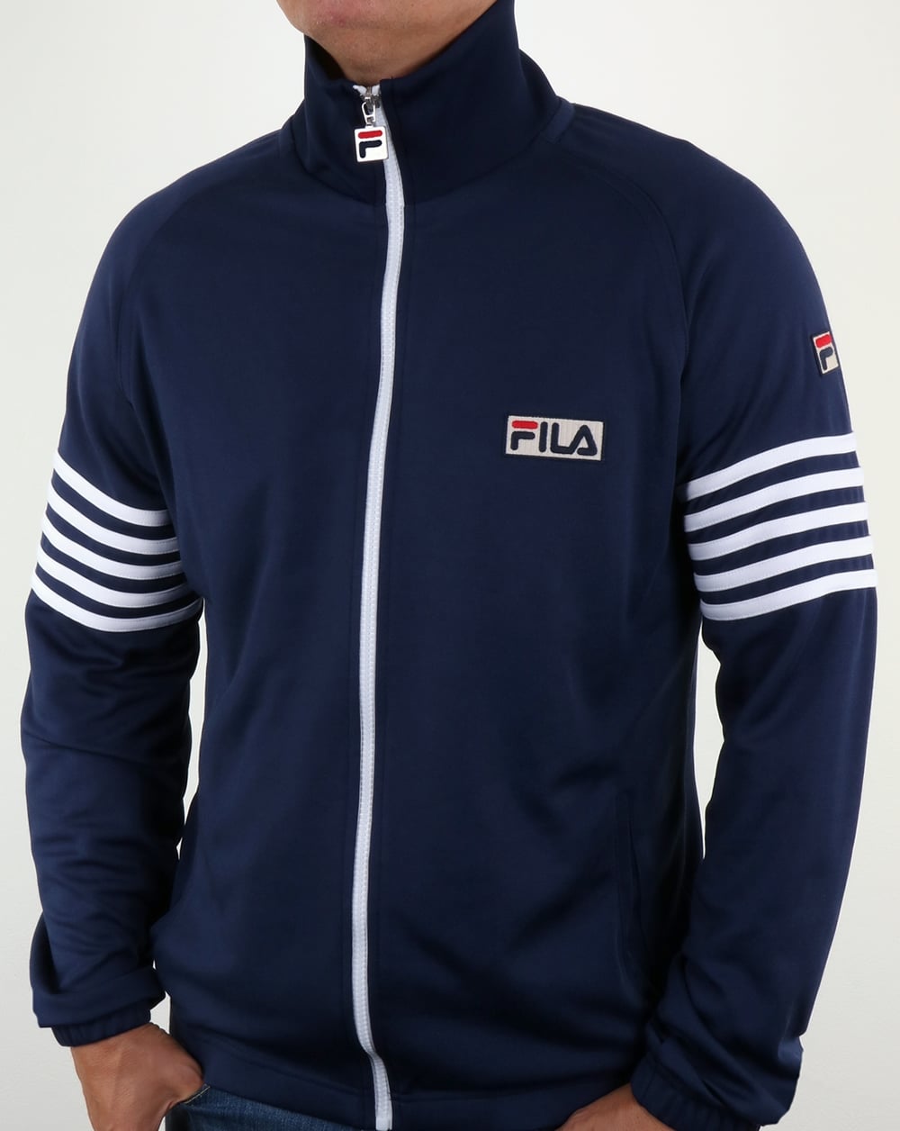 Fila Vintage 5 Stripe Track Top Navy