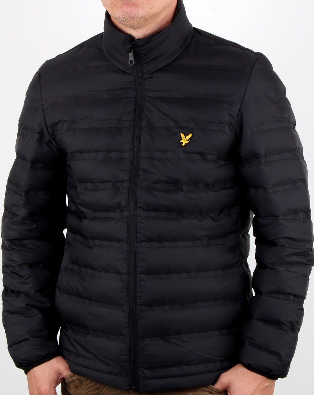 Lyle And Scott Wadded Funnel Neck Jacket True Black