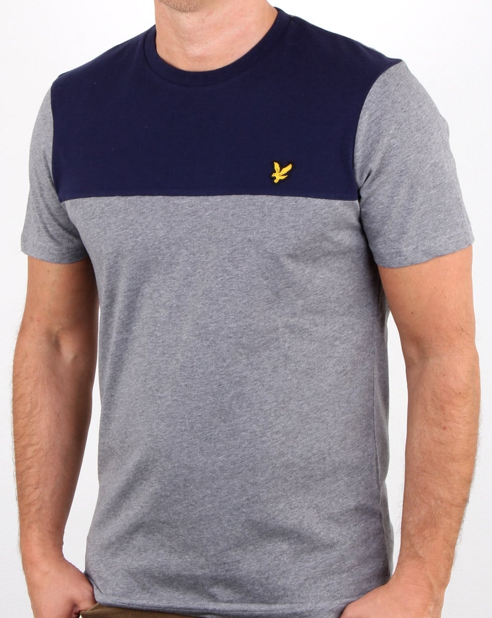 Lyle And Scott Yoke T Shirt Mid Grey Marl