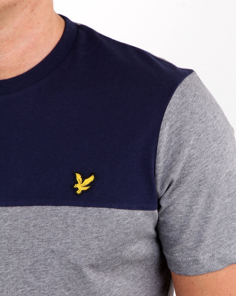 Lyle And Scott Yoke T Shirt Mid Grey Marl