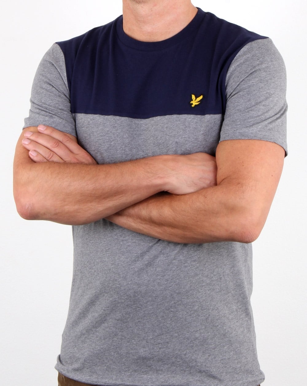 Lyle And Scott Yoke T Shirt Mid Grey Marl