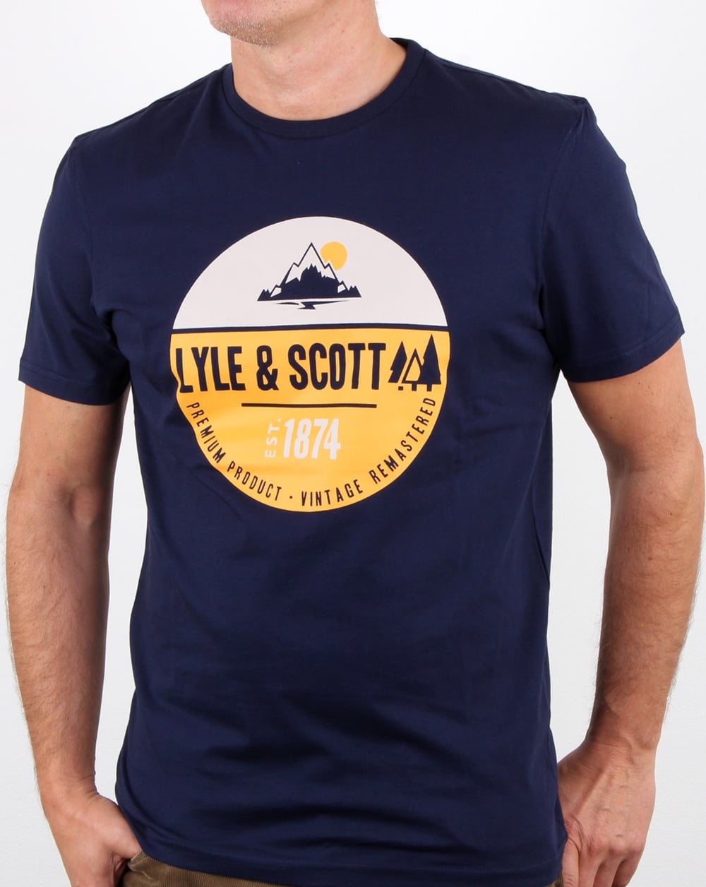 Lyle And Scott Graphic Print T Shirt Navy