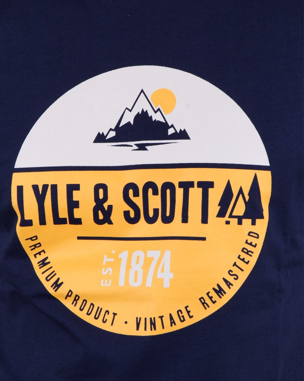 Lyle And Scott Graphic Print T Shirt Navy