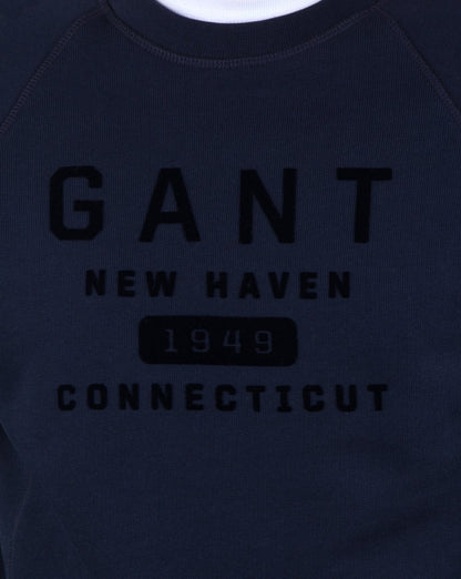 Gant New Haven Crew Sweat Evening Blue