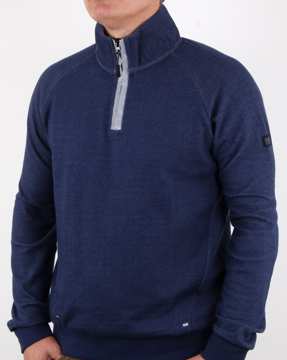 Weekend Offender Grier Qtr Zip Sweatshirt French Navy