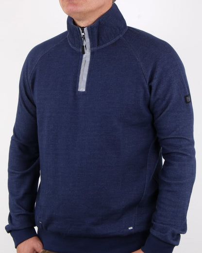 Weekend Offender Grier Qtr Zip Sweatshirt French Navy