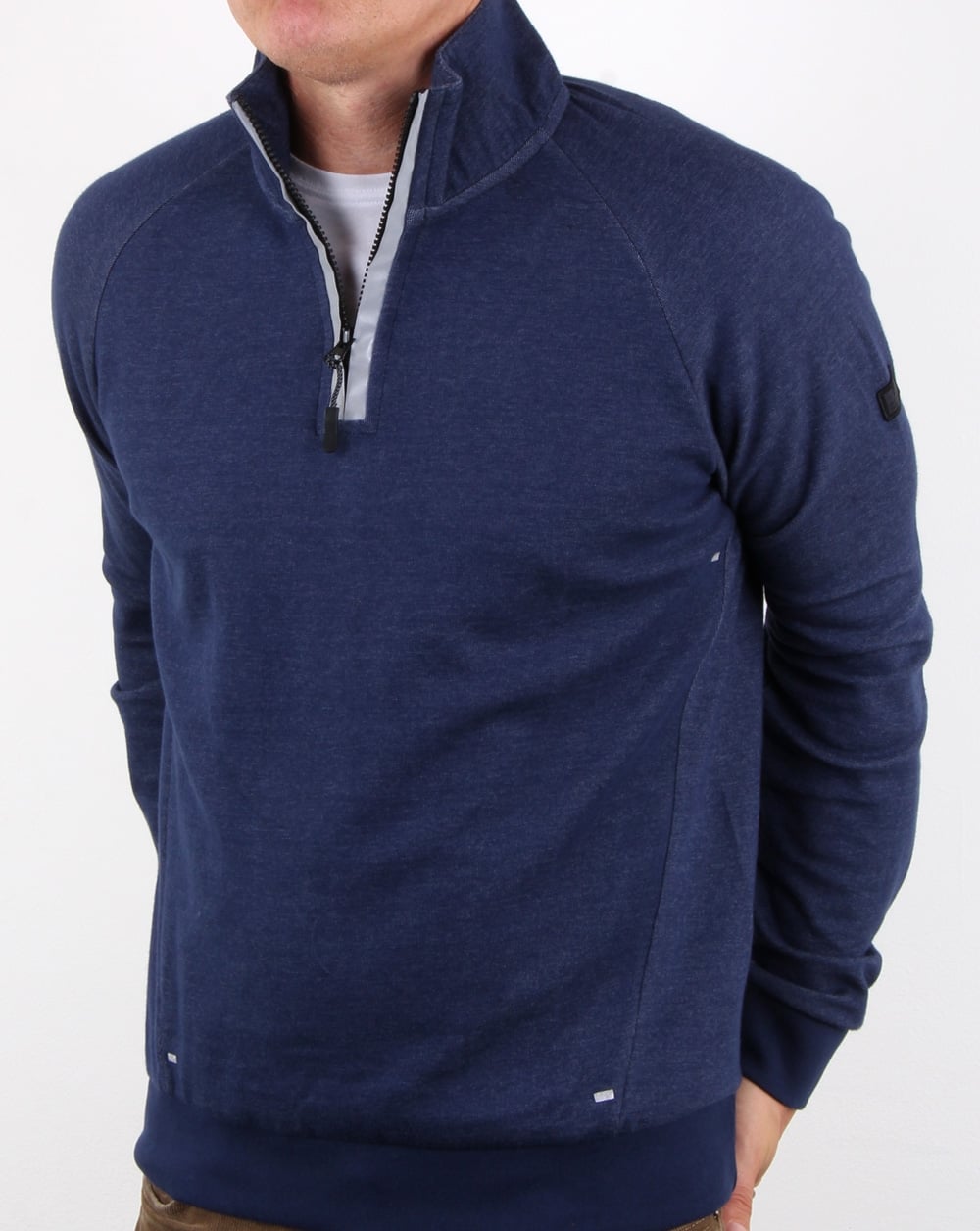Weekend Offender Grier Qtr Zip Sweatshirt French Navy