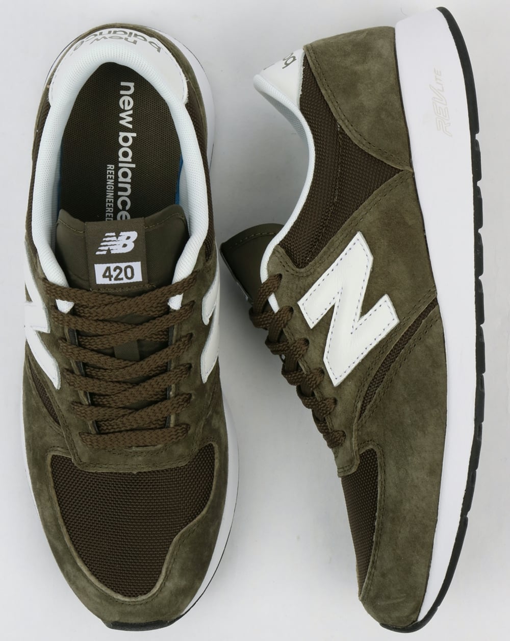 New Balance 420 Re-Engineered Trainers Olive Green