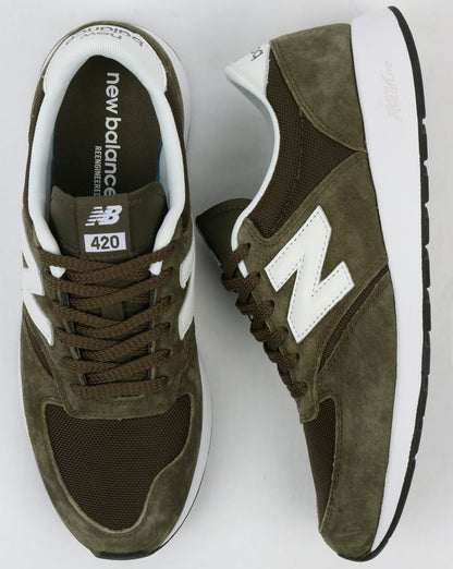 New Balance 420 Re-Engineered Trainers Olive Green