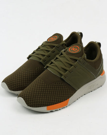 New Balance 247 Sport Trainers Olive/orange