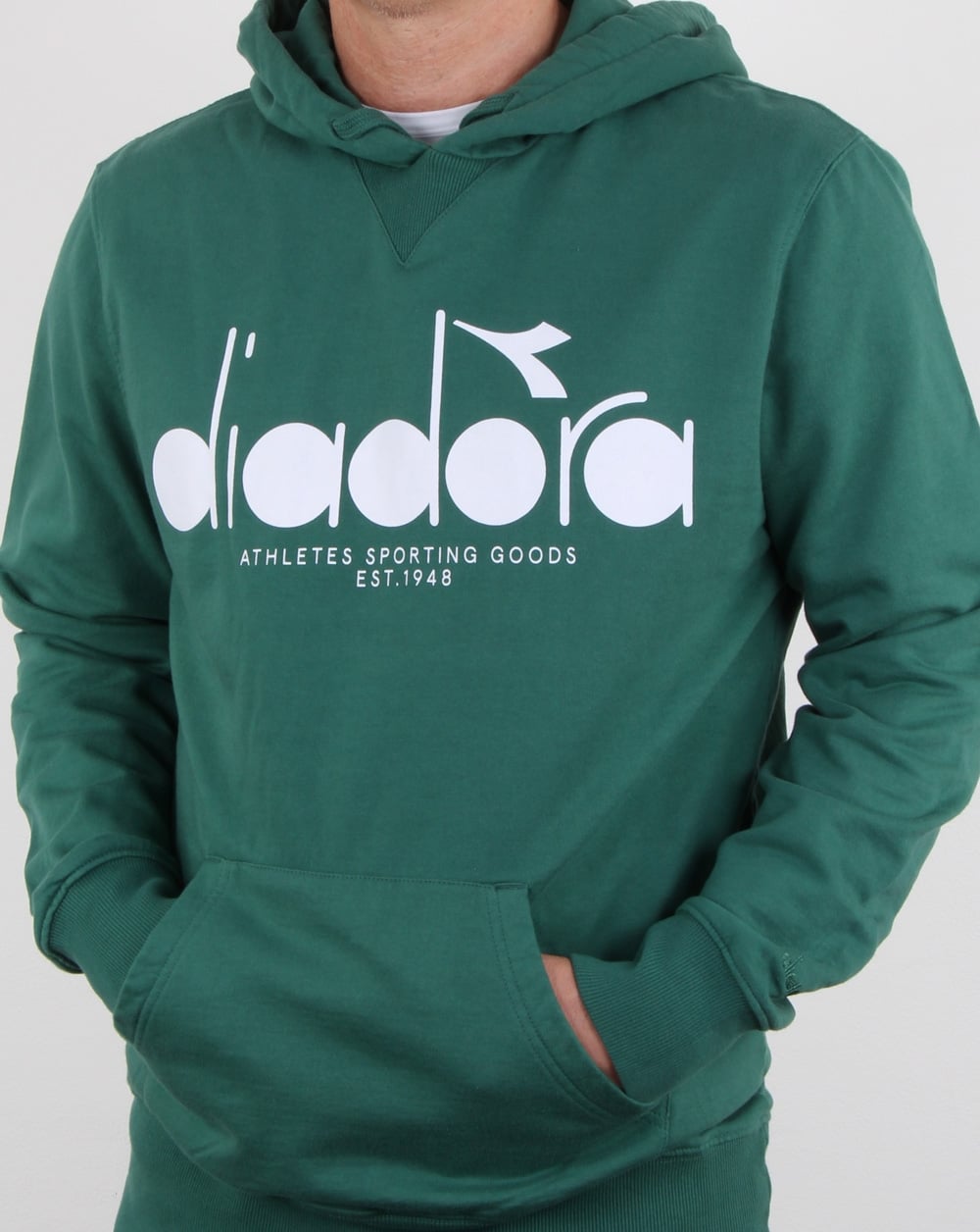 Diadora Logo Hoodie Posy Green
