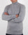 Gant Detail Texture Quarter Zip Grey Marl