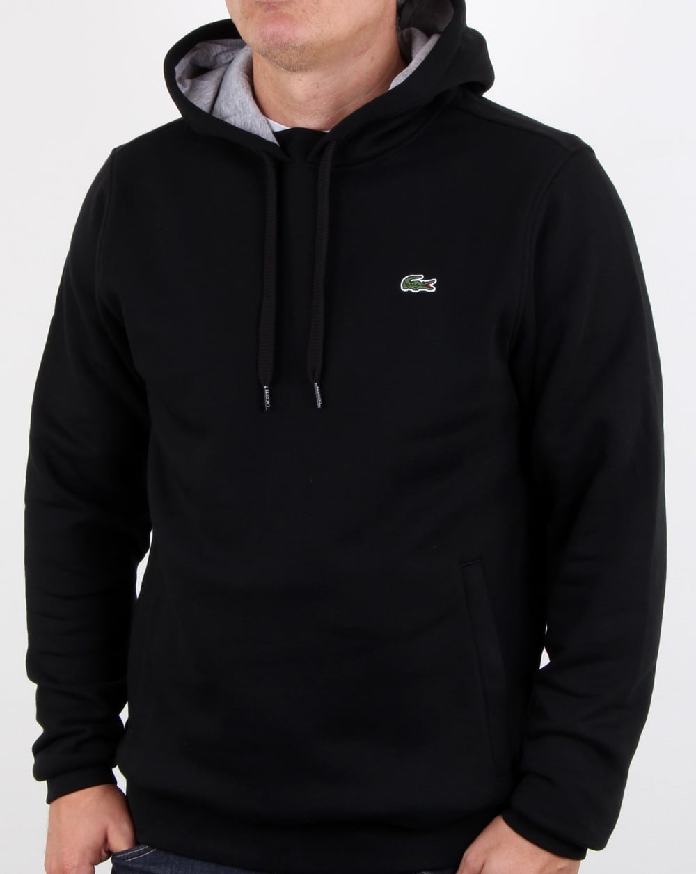 Lacoste Hooded Overhead Sweat Black/silver Chine