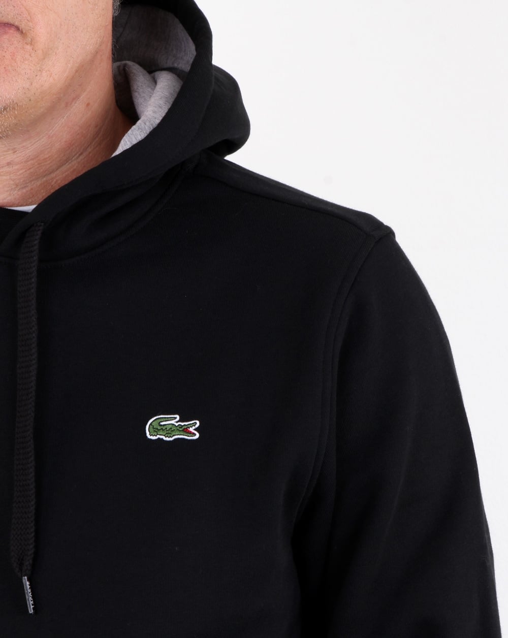 Lacoste Hooded Overhead Sweat Black/silver Chine