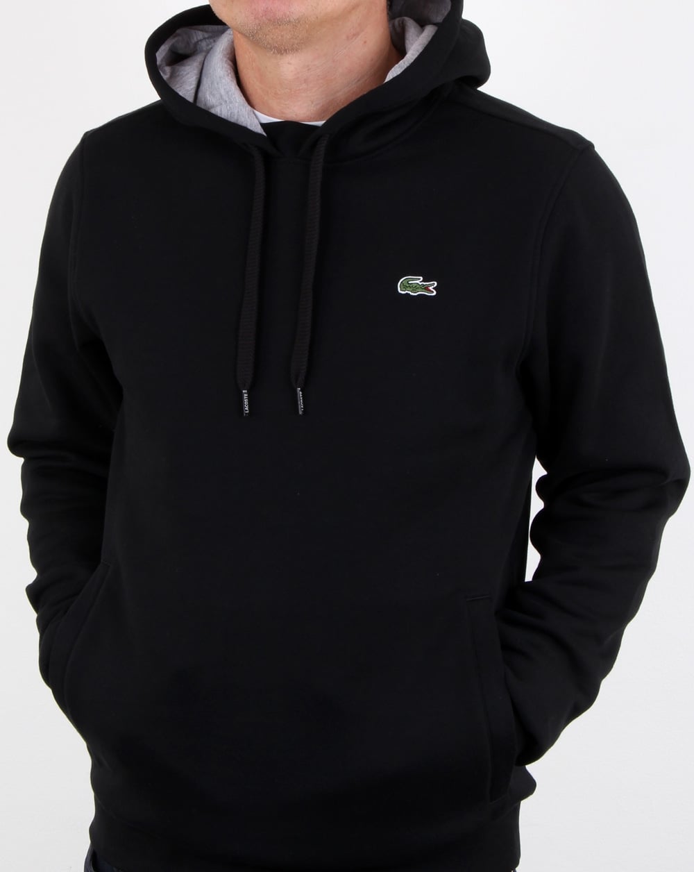 Lacoste Hooded Overhead Sweat Black/silver Chine