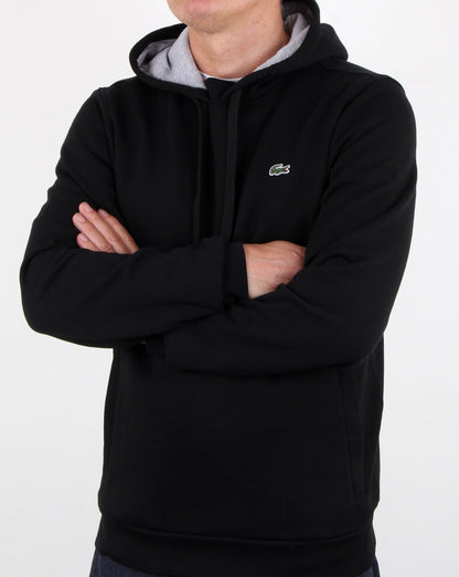Lacoste Hooded Overhead Sweat Black/silver Chine