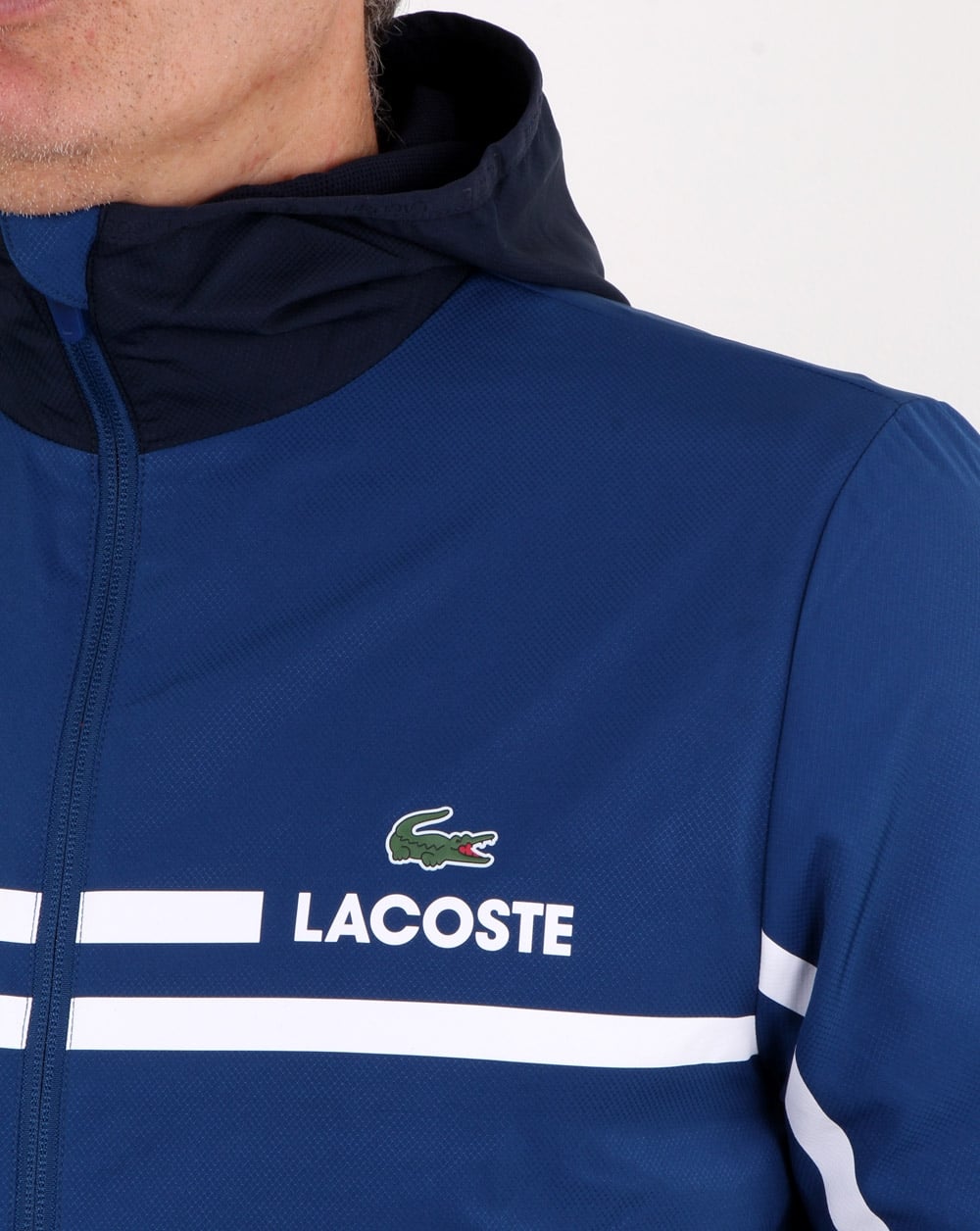 Lacoste Hooded Jacket Marino/navy Blue/white