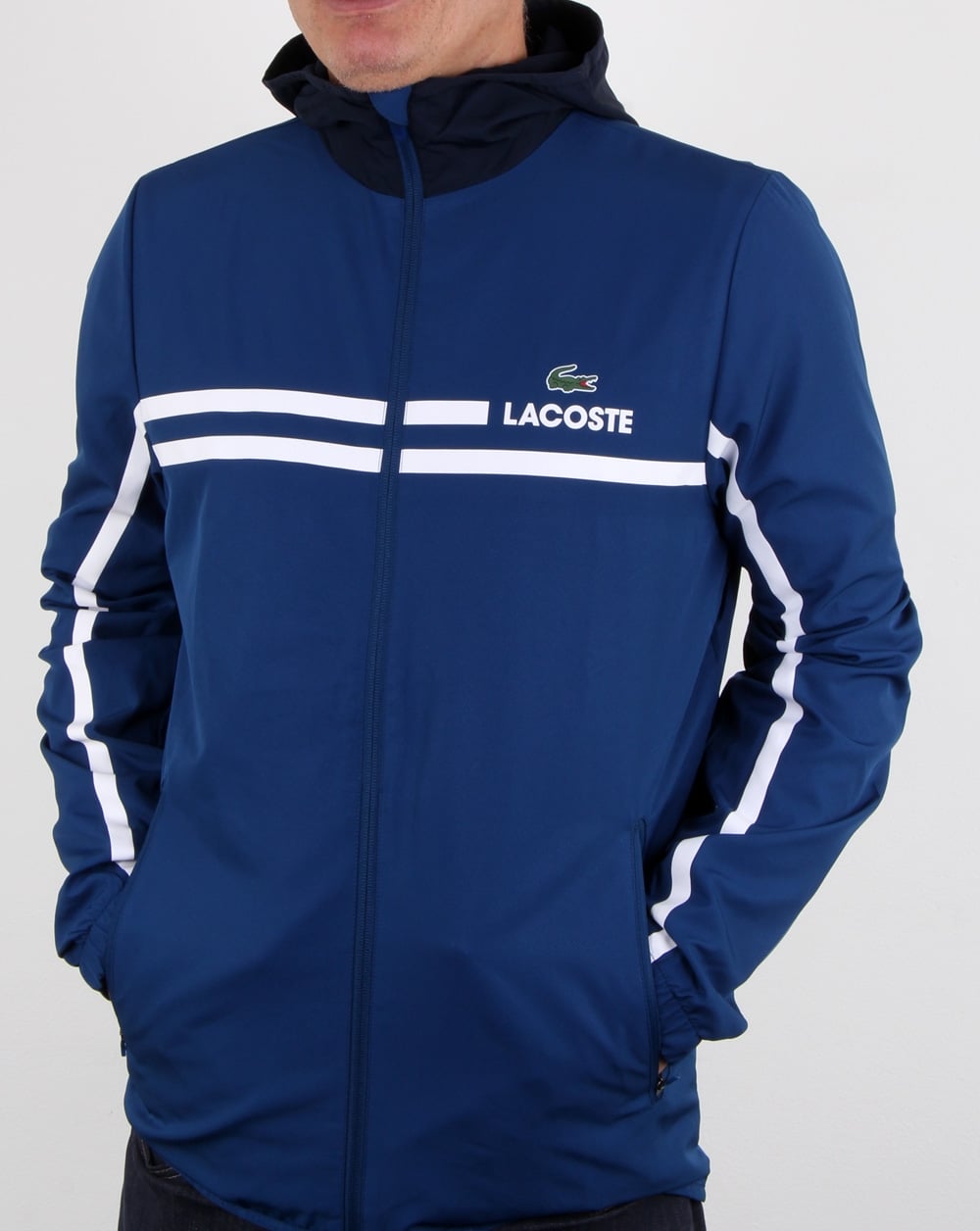 Lacoste Hooded Jacket Marino/navy Blue/white