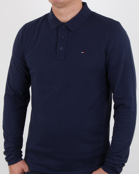 Tommy Hilfiger Long Sleeve Polo Shirt Navy