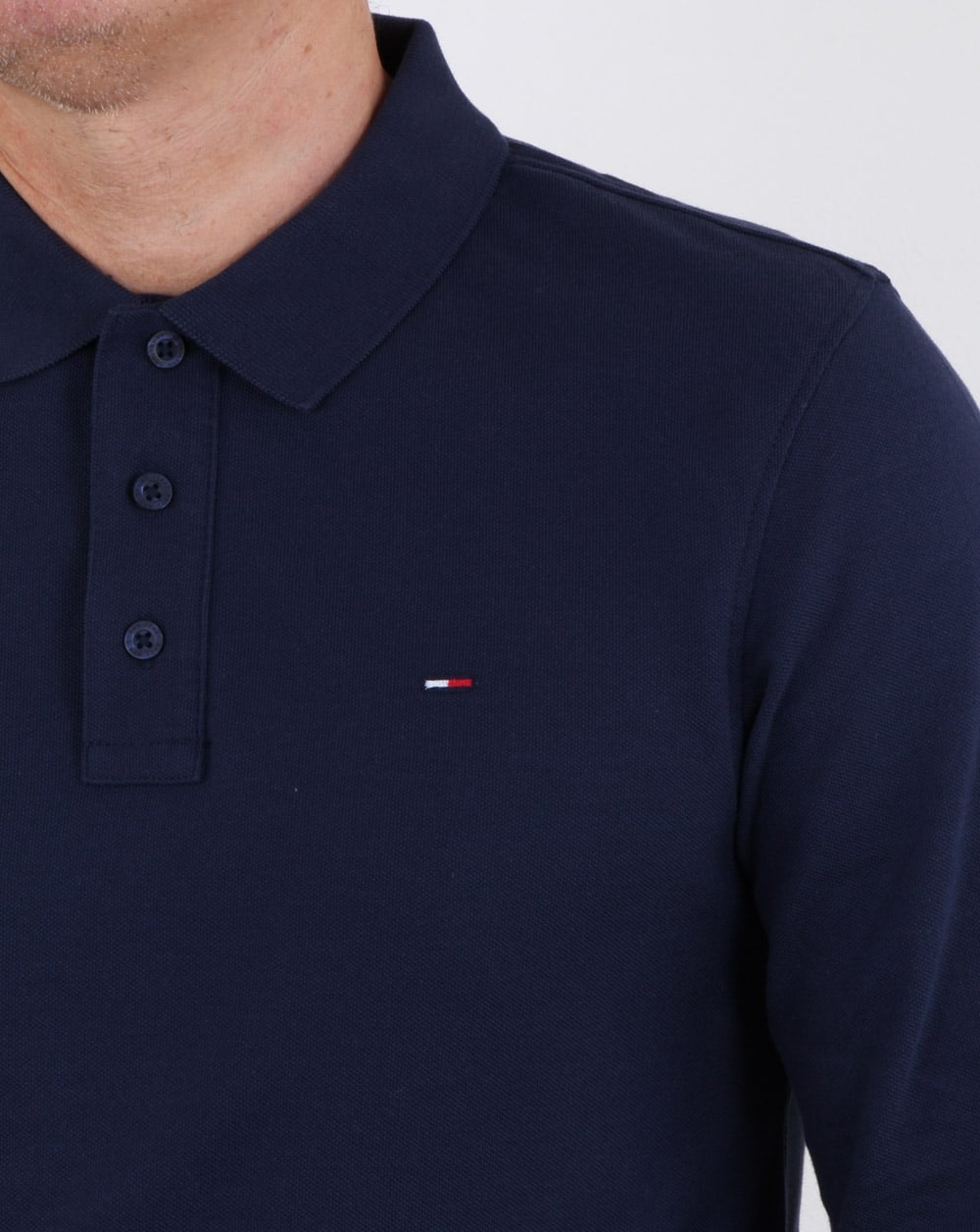 Tommy Hilfiger Long Sleeve Polo Shirt Navy