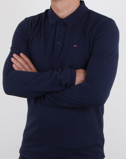 Tommy Hilfiger Long Sleeve Polo Shirt Navy