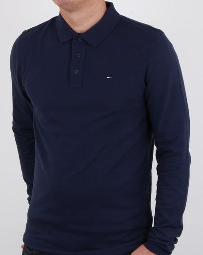 Tommy Hilfiger Long Sleeve Polo Shirt Navy