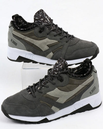 Diadora N9000 Camo Socks Trainers Grey