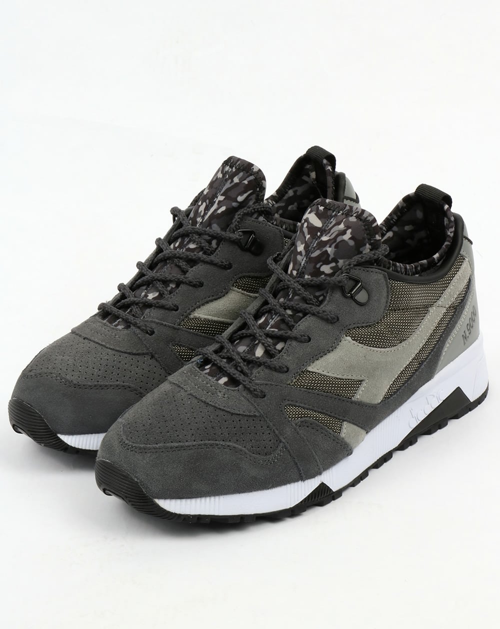 Diadora N9000 Camo Socks Trainers Grey